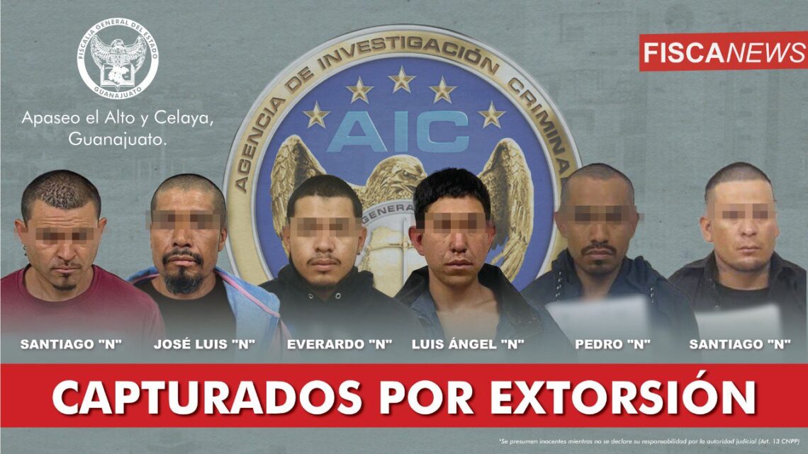 En la cárcel 5 extorsionadores que operaban en zona Laja-Bajío