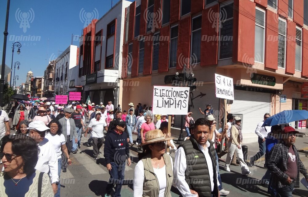 En Guanajuato, marcharon más de 39 mil en la Marcha por la Democracia